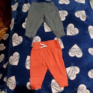 Comfy Kids Joggers - Gray and Orange